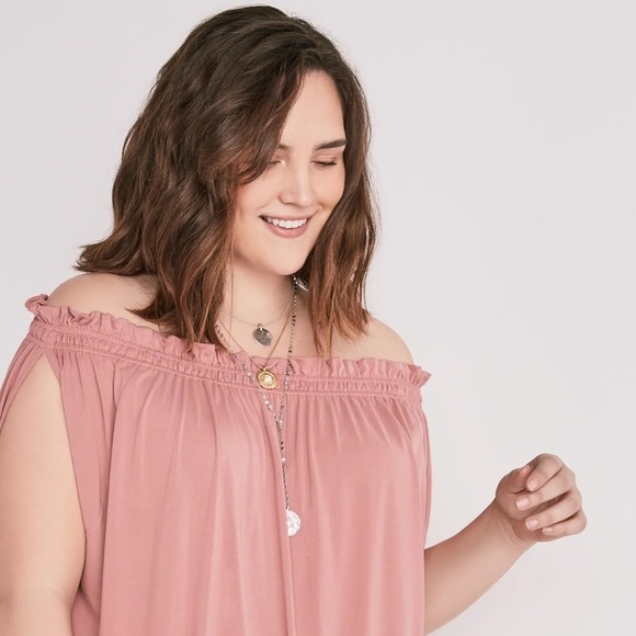 Lucky Brand Tops - NWT Lucky Brand Sandwash Off The Shoulder 2X